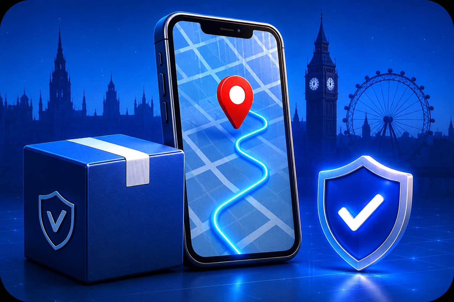 UK delivery made accountable — VedDelivery™ illustration