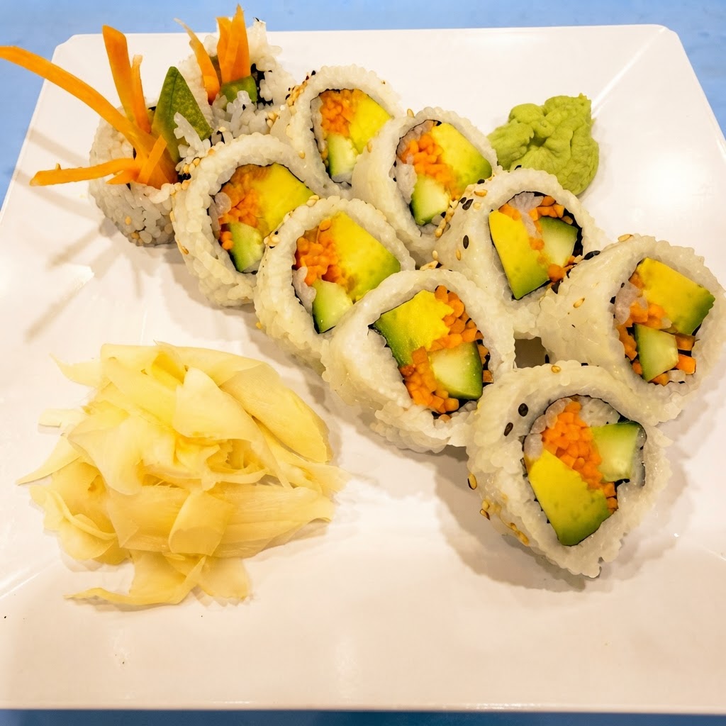 Veggie Roll — Cucumber, avocado, carrot, sesame seed | Sarah Sushi Standard Rolls