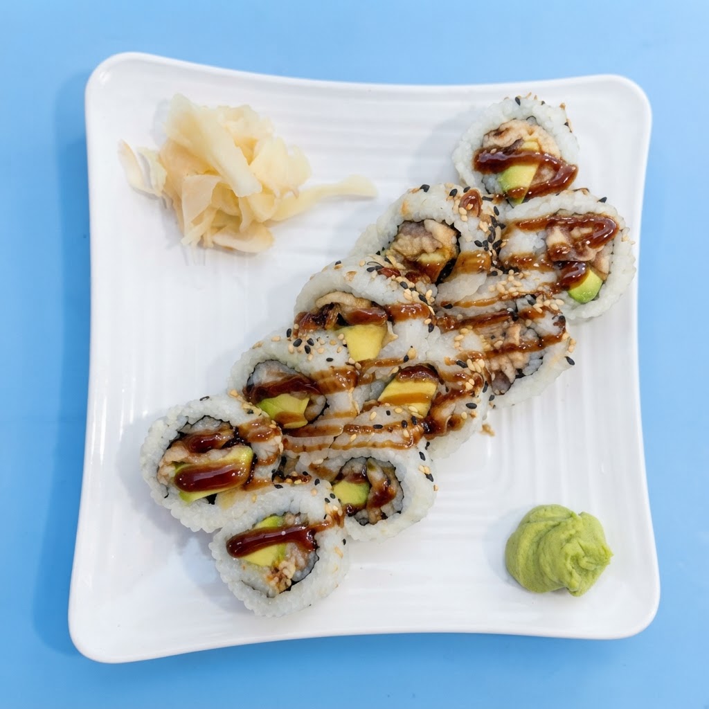 Eel Roll — Eel, avocado, cucumber, eel sauce, sesame seed | Sarah Sushi Standard Rolls