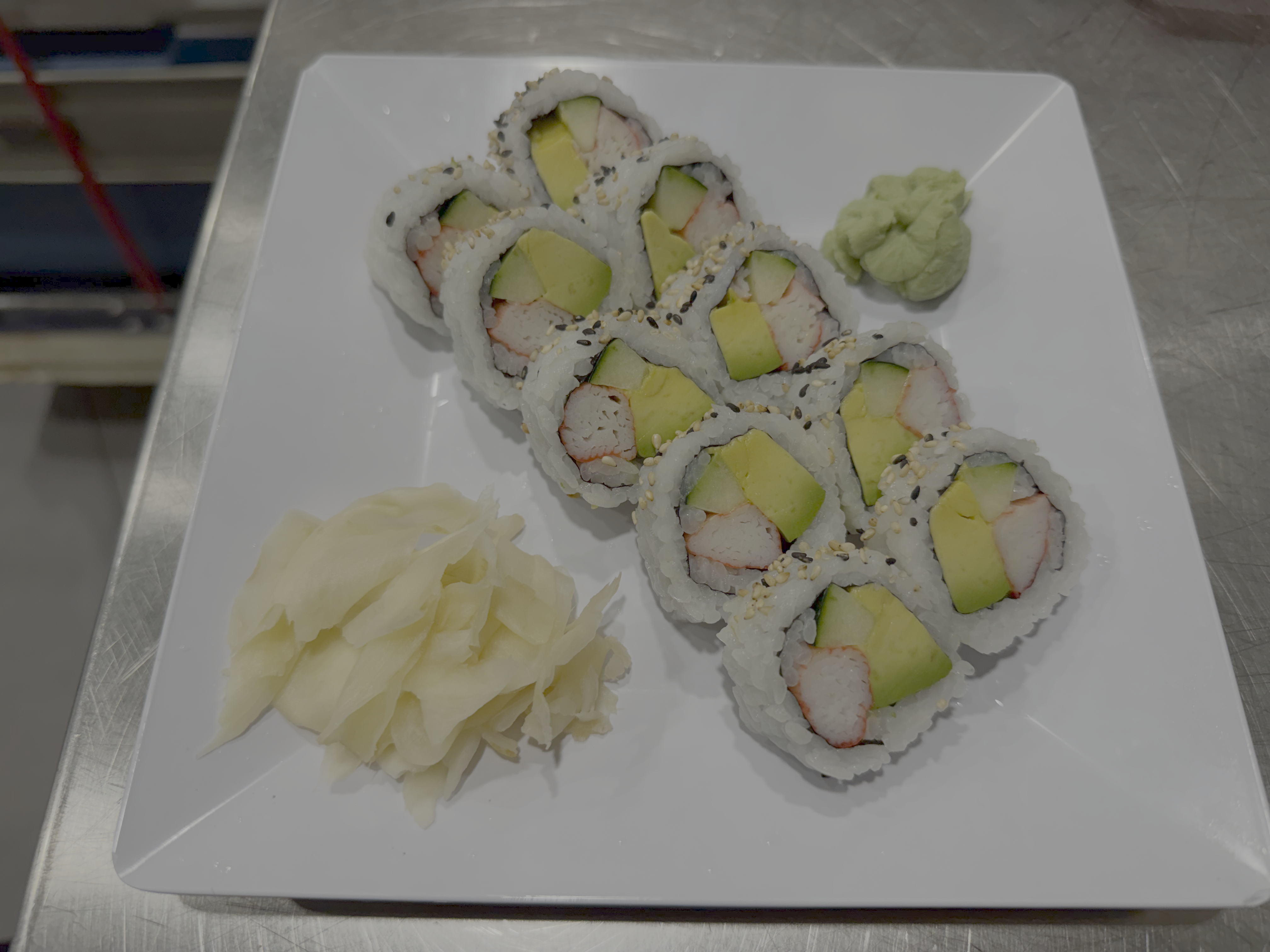 California Roll — Imitation crab salad, cucumber, avocado, sesame seed | Sarah Sushi Standard Rolls