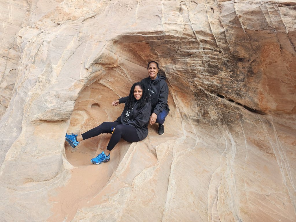 Two ladies in the cave