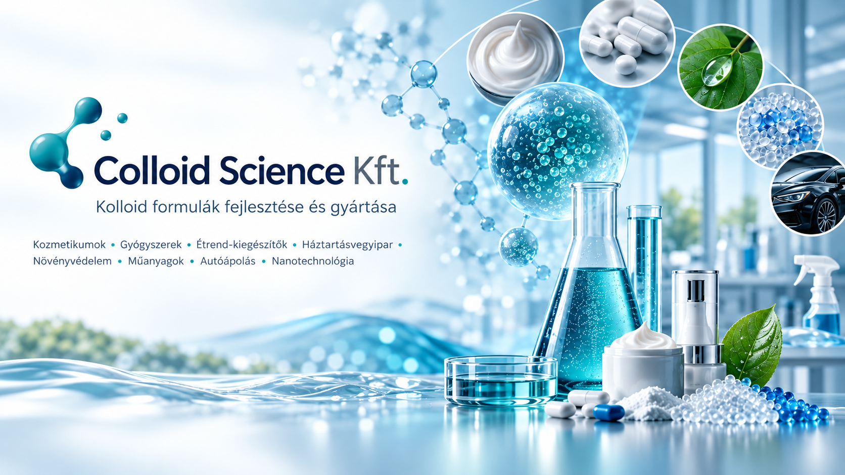 Colloid Science – laboratórium és kolloid formulák
