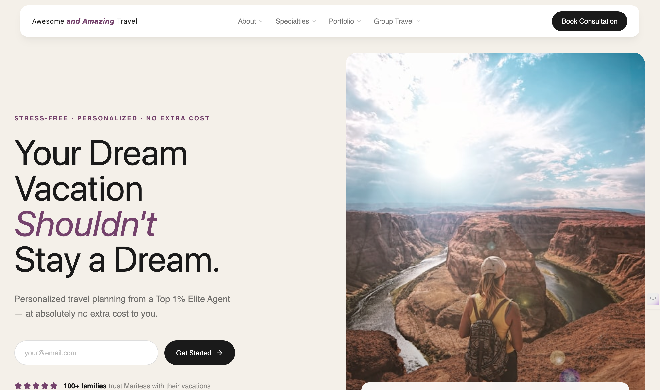 AA Travel - purple template preview