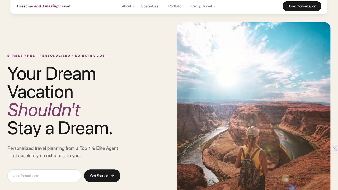 AA Travel - purple template preview