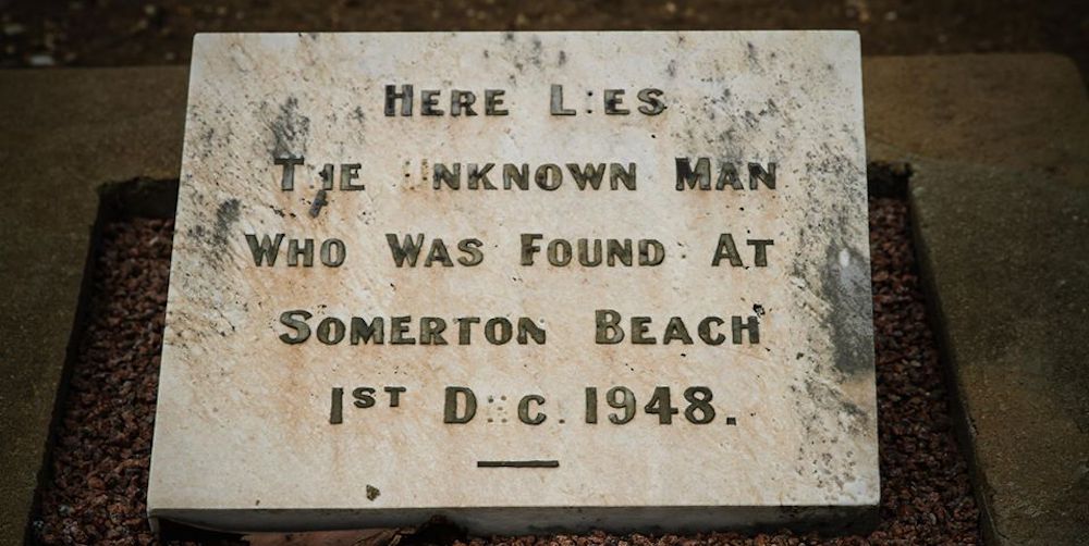 Grave marker for the Somerton Man
