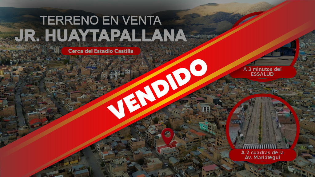 Terreno en Jr. Huaytapallana 625