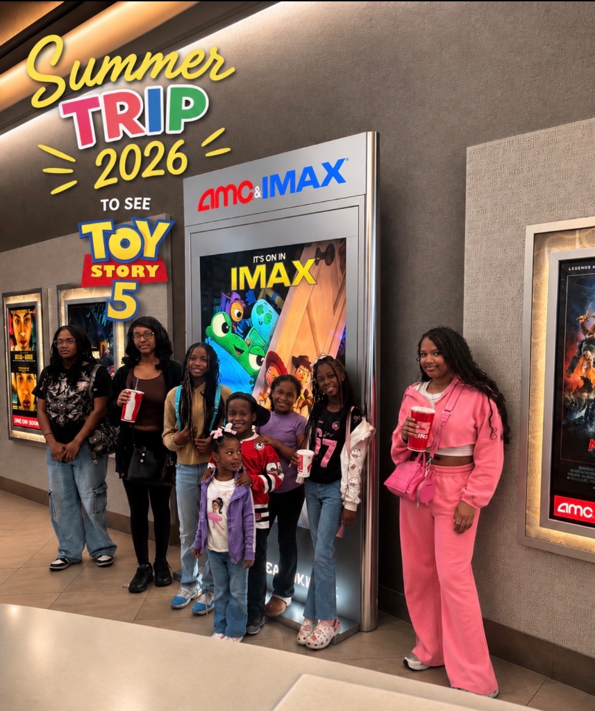 Toy Story 5 IMAX Movie Trip Children and chaperones at a Summer Trip 2026 to see Toy Story 5 in IMAX at AMC theater organized by Insight Kidz Care