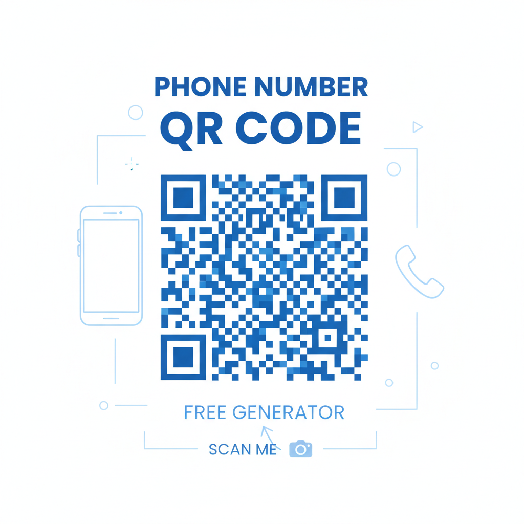 qr code for phone number free generator — BlueQRCode