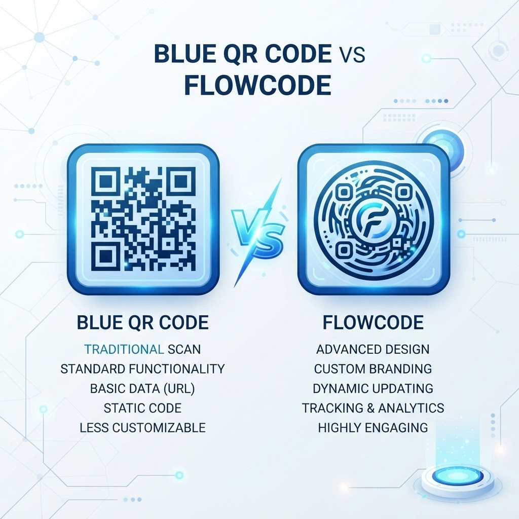 blue qr code vs flowcode — BlueQRCode