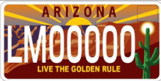 Arizona Live the Golden Rule license plate