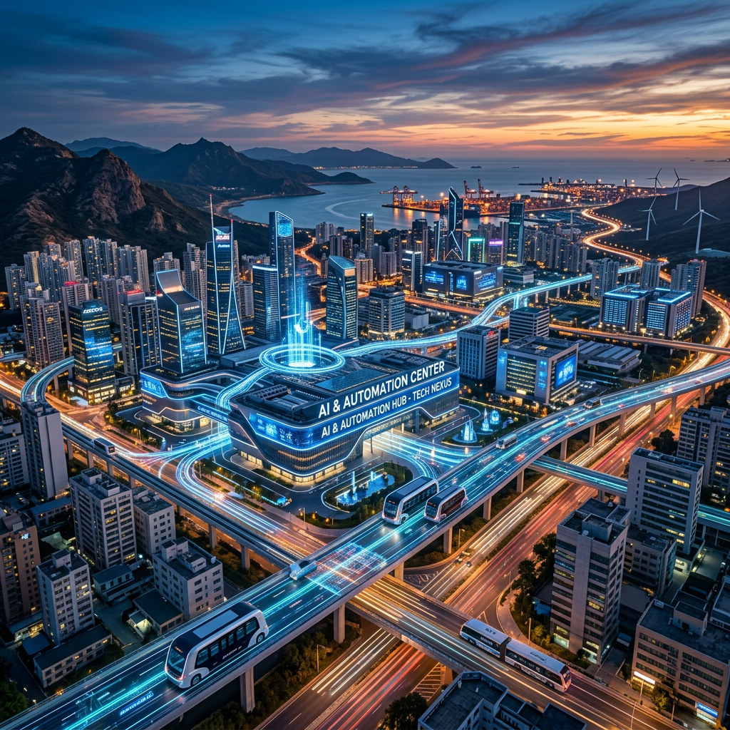 AI and human collaboration in a modern office setting