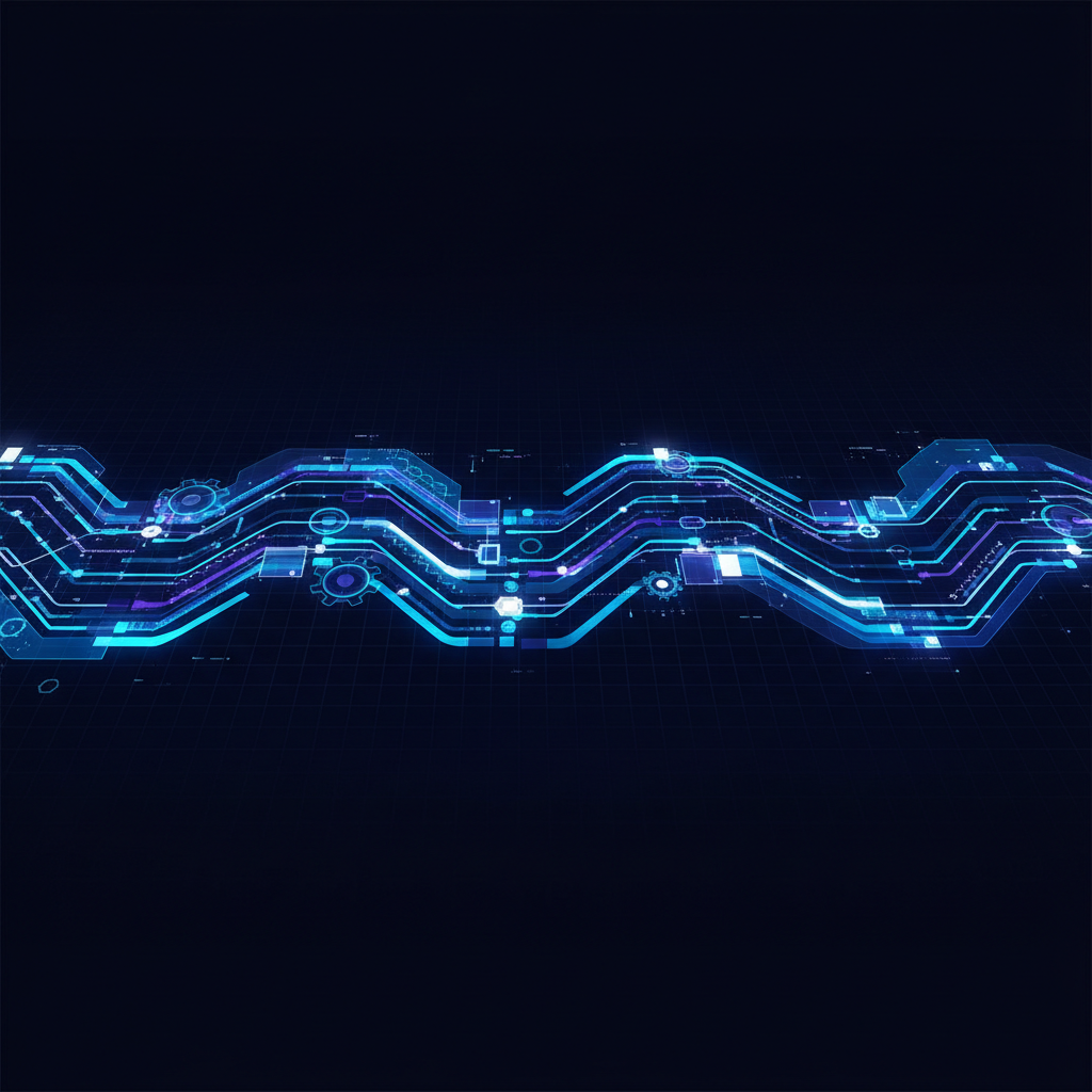 Abstract workflow automation pipeline visualization