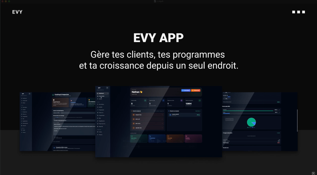 EVY App Dashboard