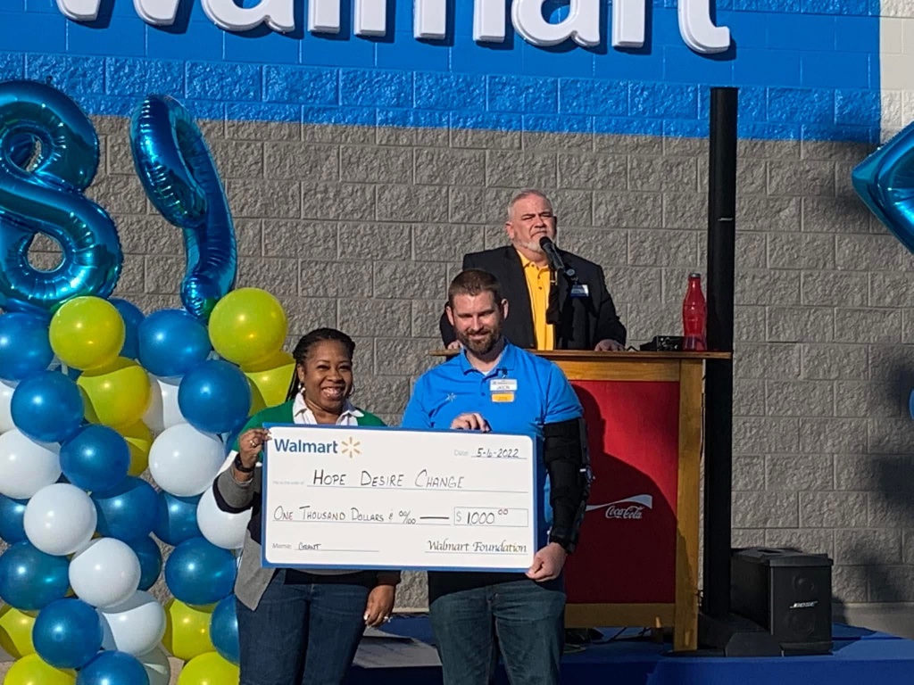 Walmart grant to Hope Desire Change