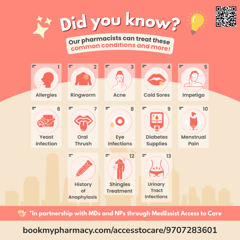 Common conditions our pharmacists can treat