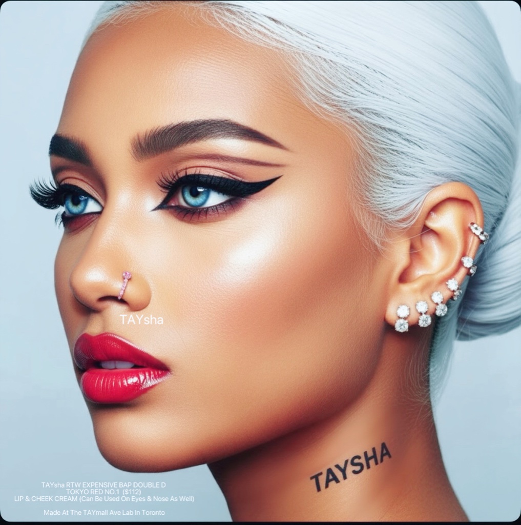 TAYsha RTW EXPENSIVE BAP DOUBLE D TOKYO RED NO.1 · ICE Princess Campaign · KunTAY Kohl TAYsoBlack $138