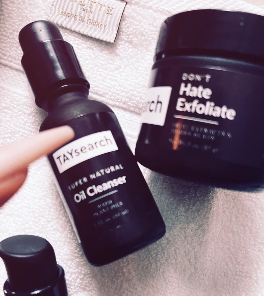 TAYsearch Super Natural Oil Cleanser + Don't Hate Exfoliate · The Beauty Fridge Duo