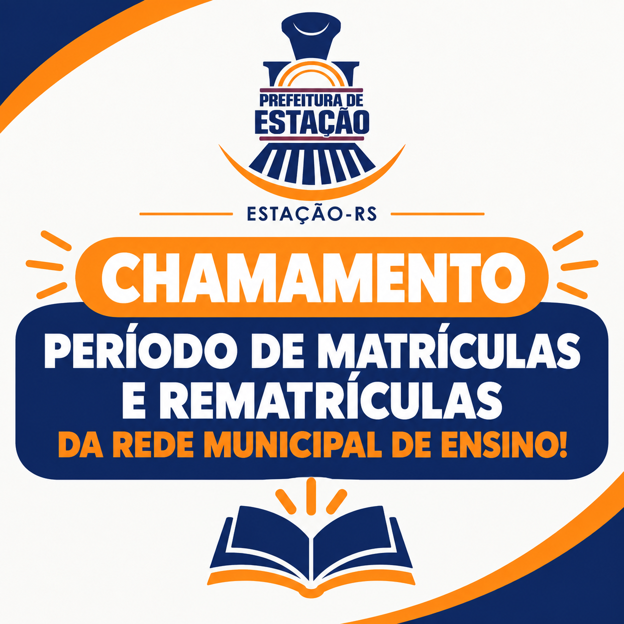 Período de matrículas e rematrículas da Rede Municipal de Ensino!