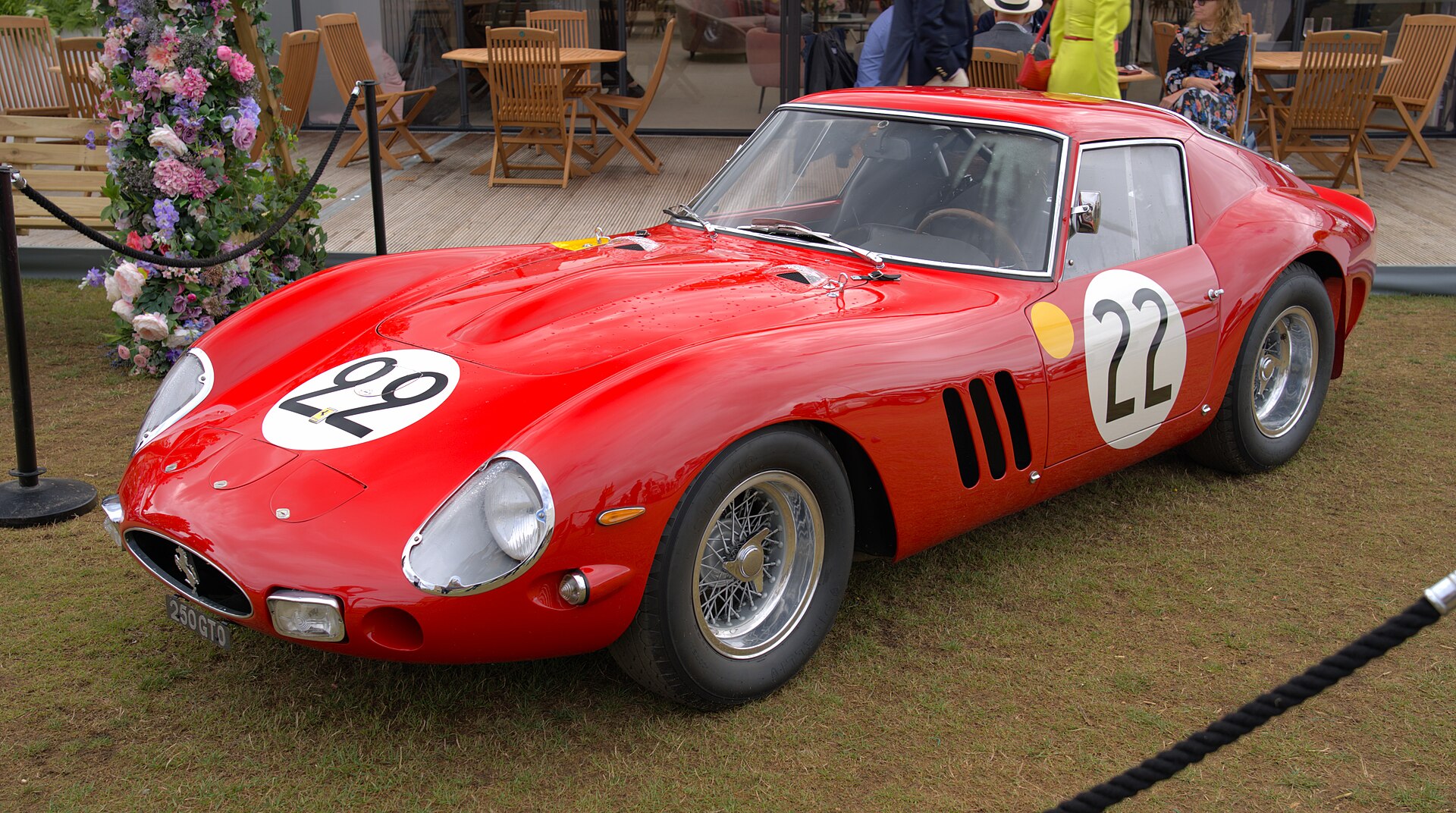A 1962 Ferrari 250 GTO taken at Salon Prive 2025.