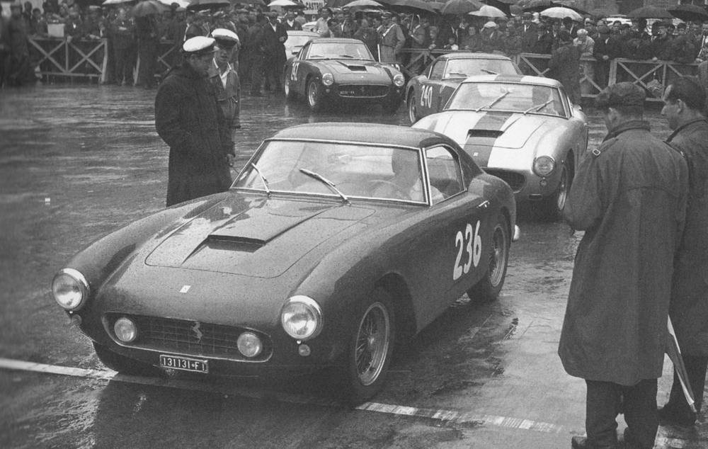 A Ferrari 250 GT SWB in competition at the Trieste–Opicina hill climb.