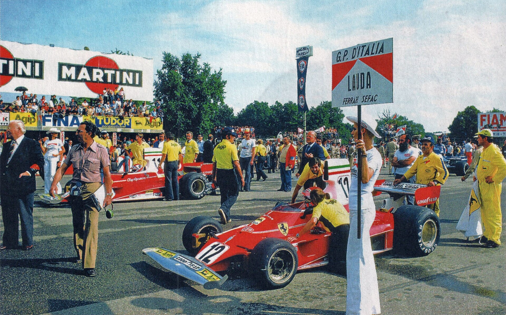 Niki Lauda in the Ferrari 312 T at the 1975 Italian Grand Prix.