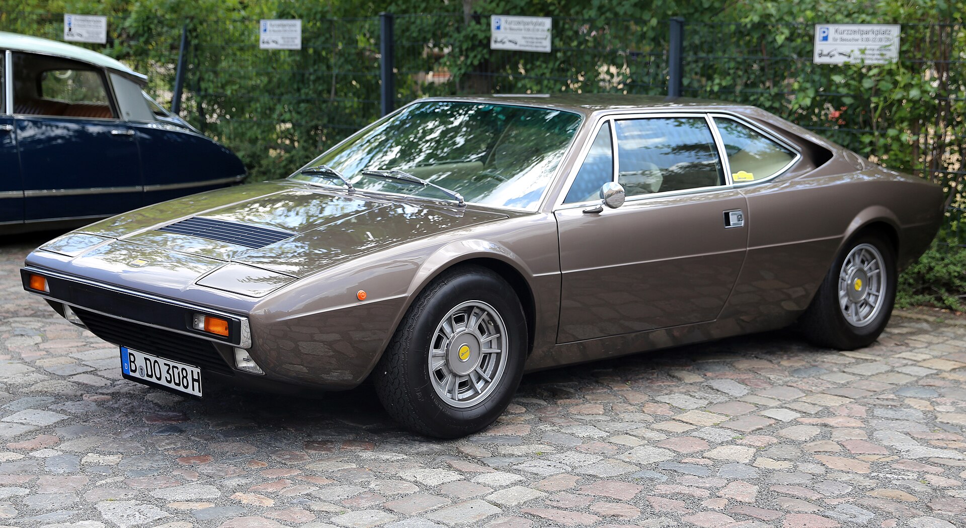 A 1975 Dino 308 GT4 (no Ferrari badges until later, and only dealer-installed at first). The owner of this car is a bit of an expert on the Magneti Marelli "Dinoplex" ignition system and runs a website called dinoplex.or