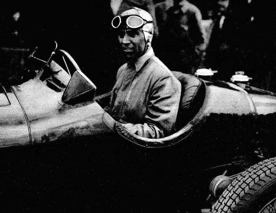 Tazio Nuvolari driving an Alfa Romeo P3 during the 1935 season.