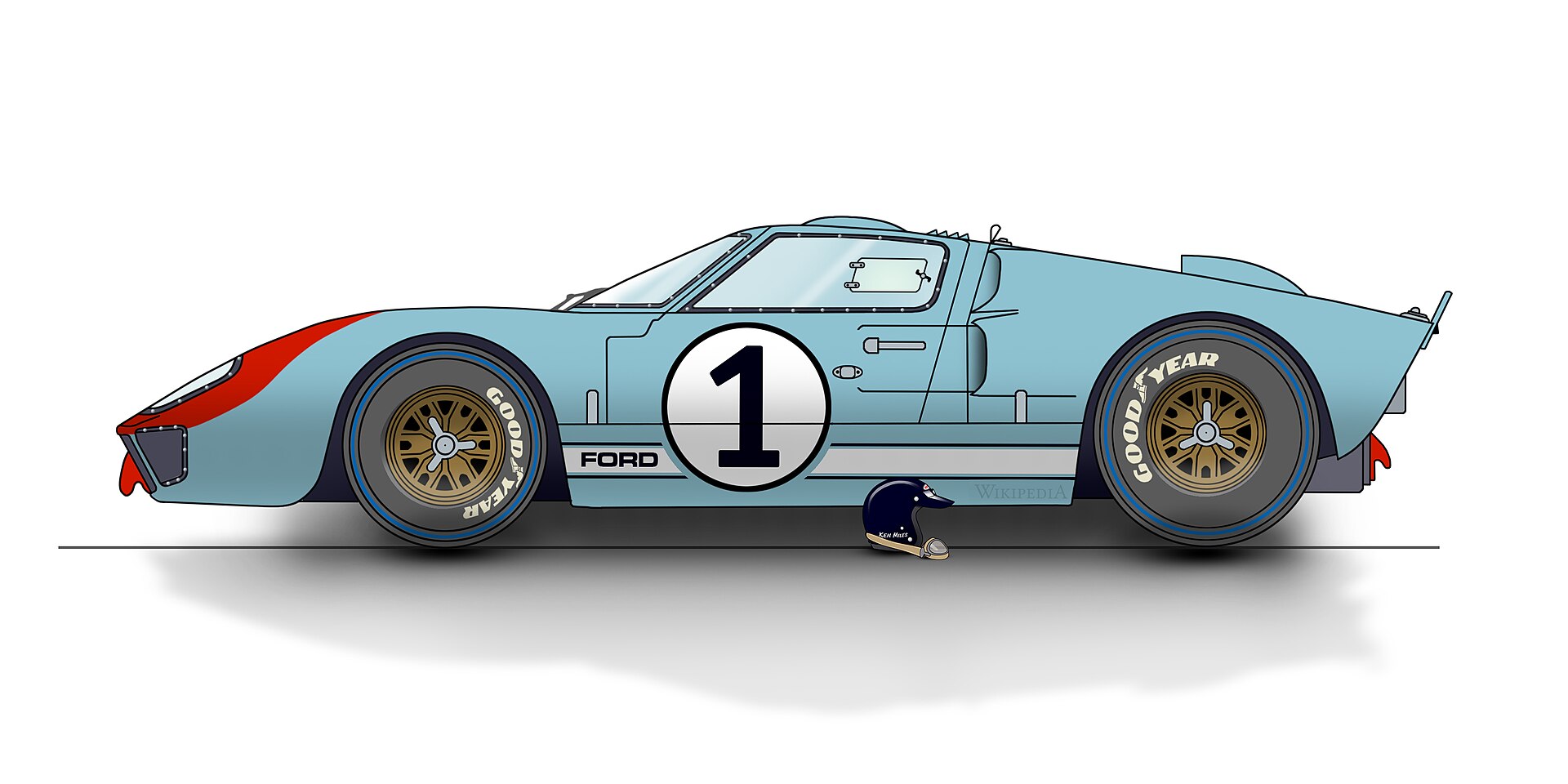 Ford GT40 Mk II in 1966 Le Mans specification.