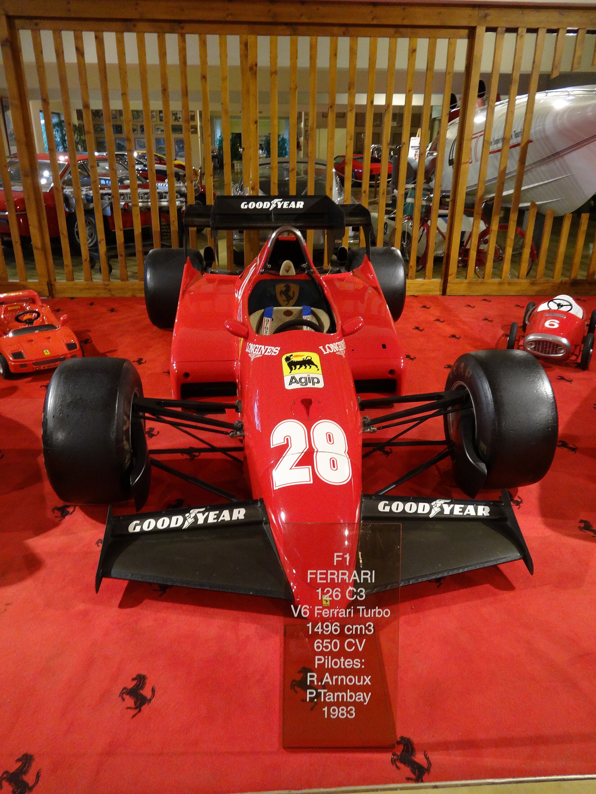 René Arnoux driving the Ferrari 126 C3 in 1983.