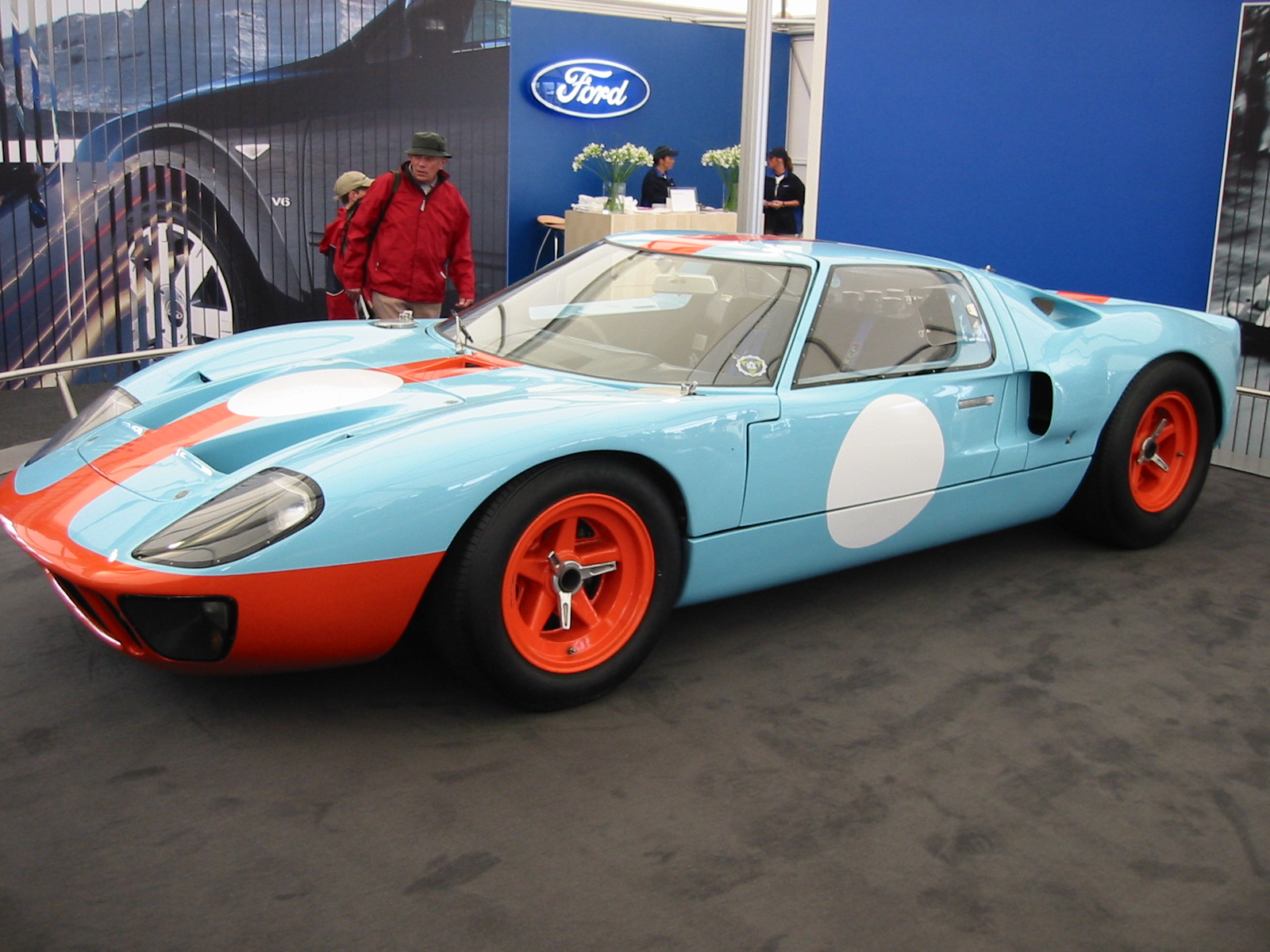 Ford GT40 at the Goodwood Festival of Speed, with Gulf Oil racing colours.