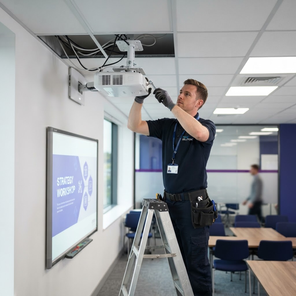 Instalação profissional de projetor BenQ