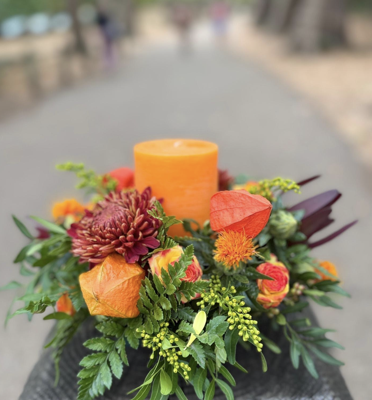 Autumnal Candle Arrangement