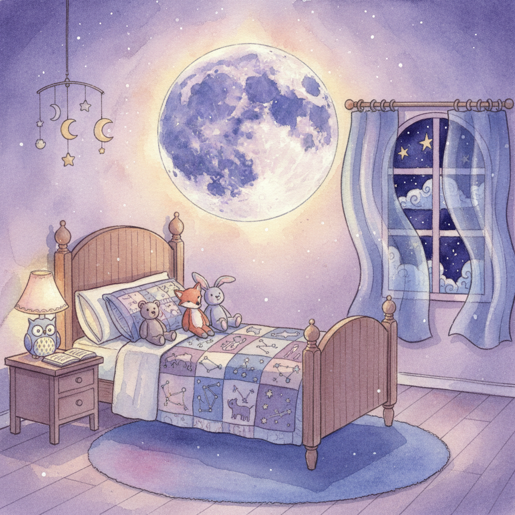 Personalized bedtime story illustration