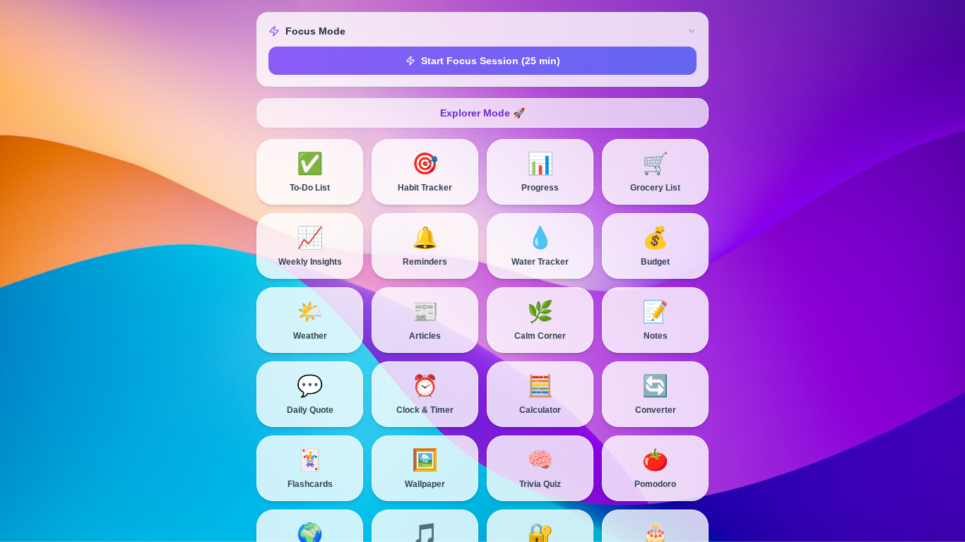 DailyPal template preview