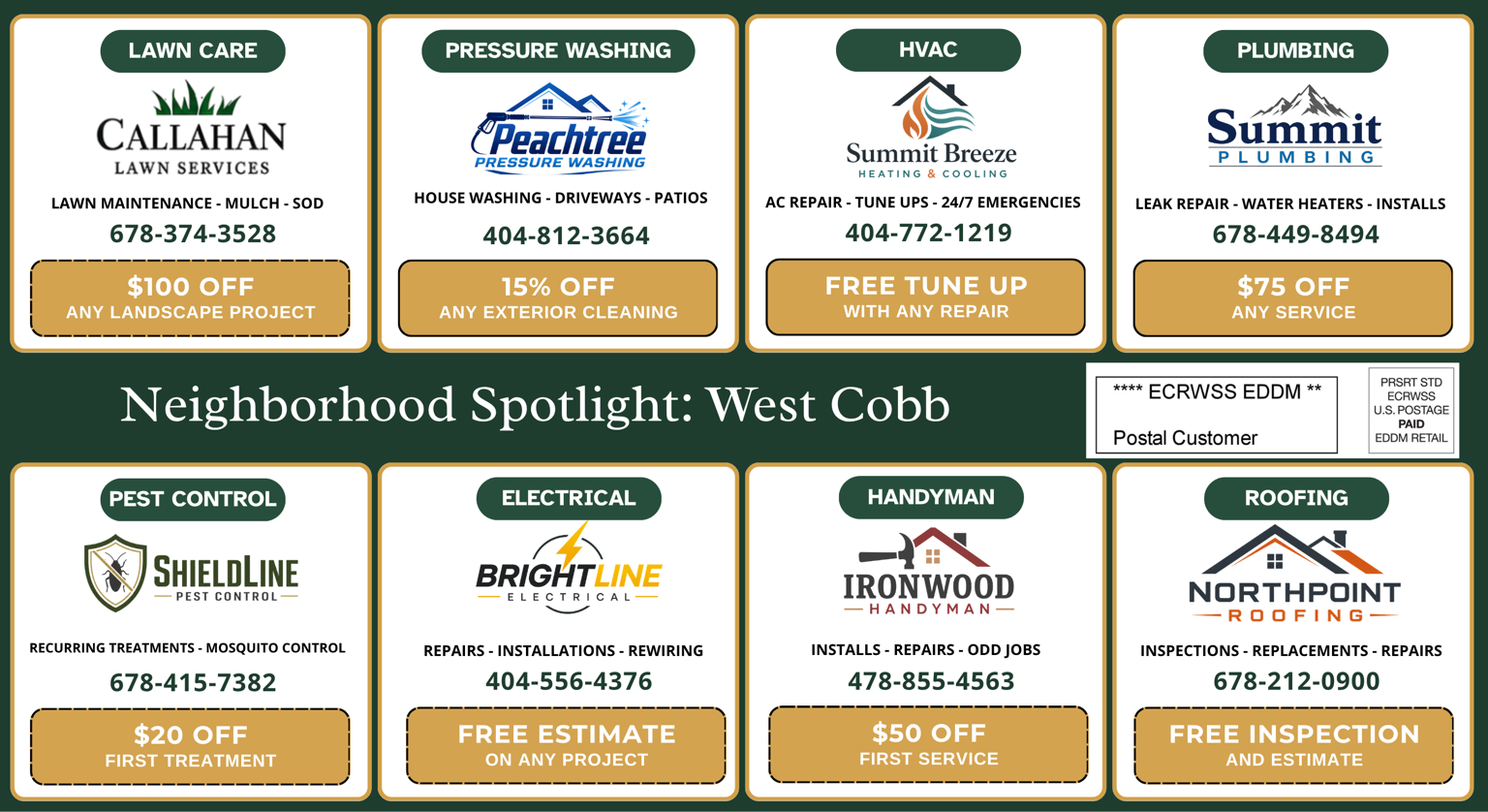AHN Neighborhood Spotlight — 9×12 mailer sample