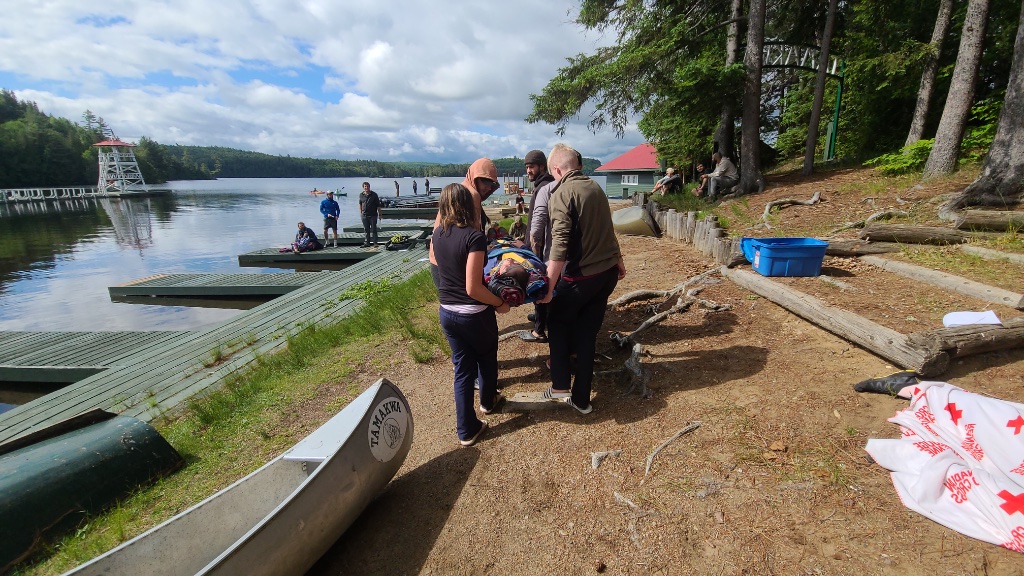 First aid training at waterfront