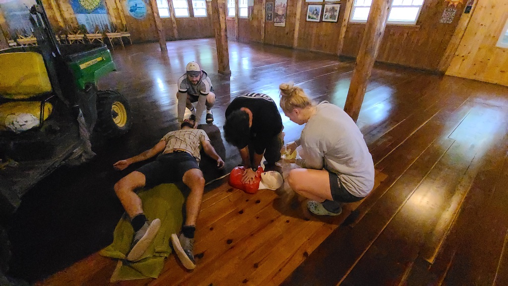 Indoor hands-on training demonstration
