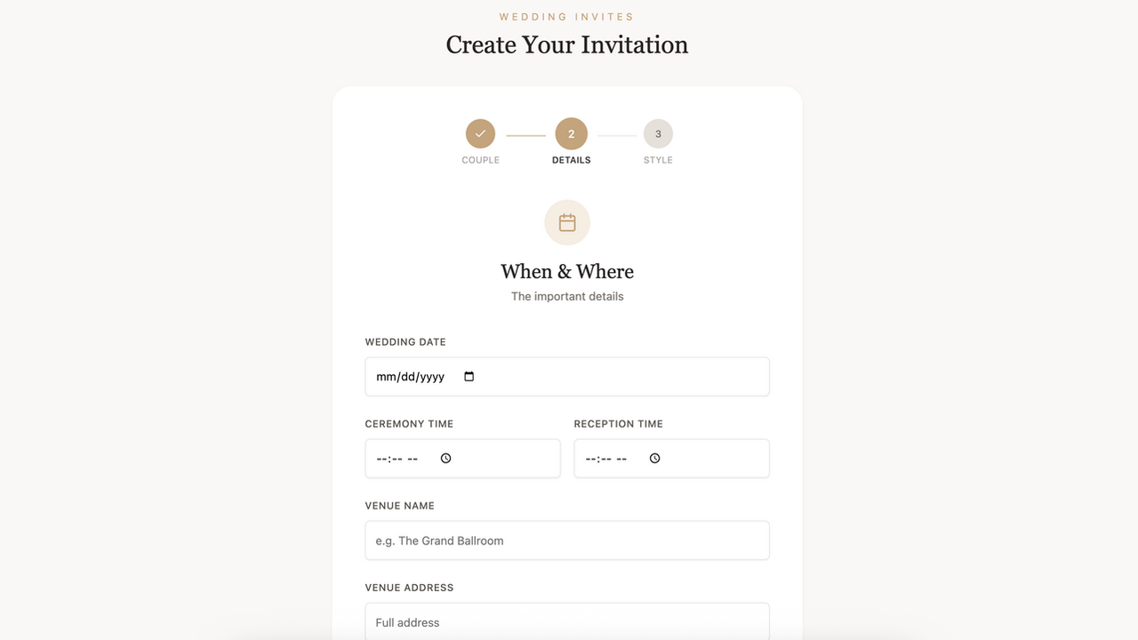 Love Invites template preview