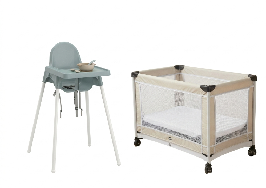 High Chair & Travel Cot Package
