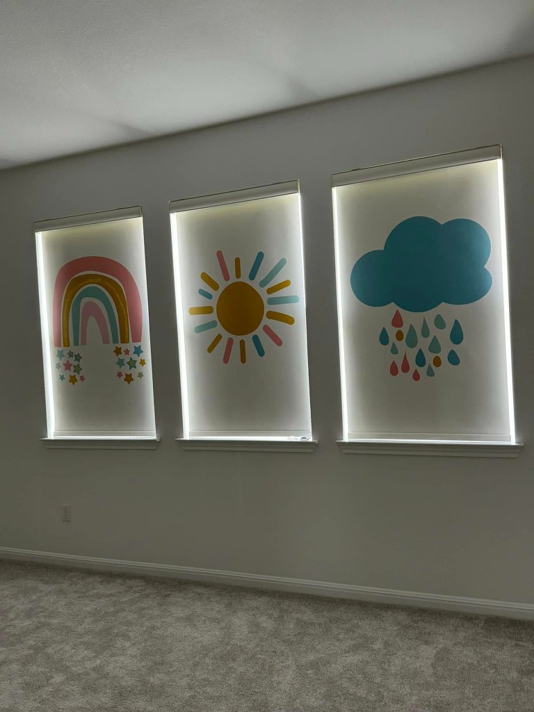 Kids Room – Rainbow Sun & Cloud Print
