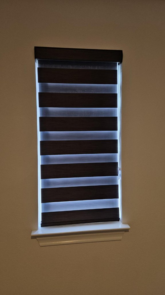 Bathroom – Dark color Zebra Blind