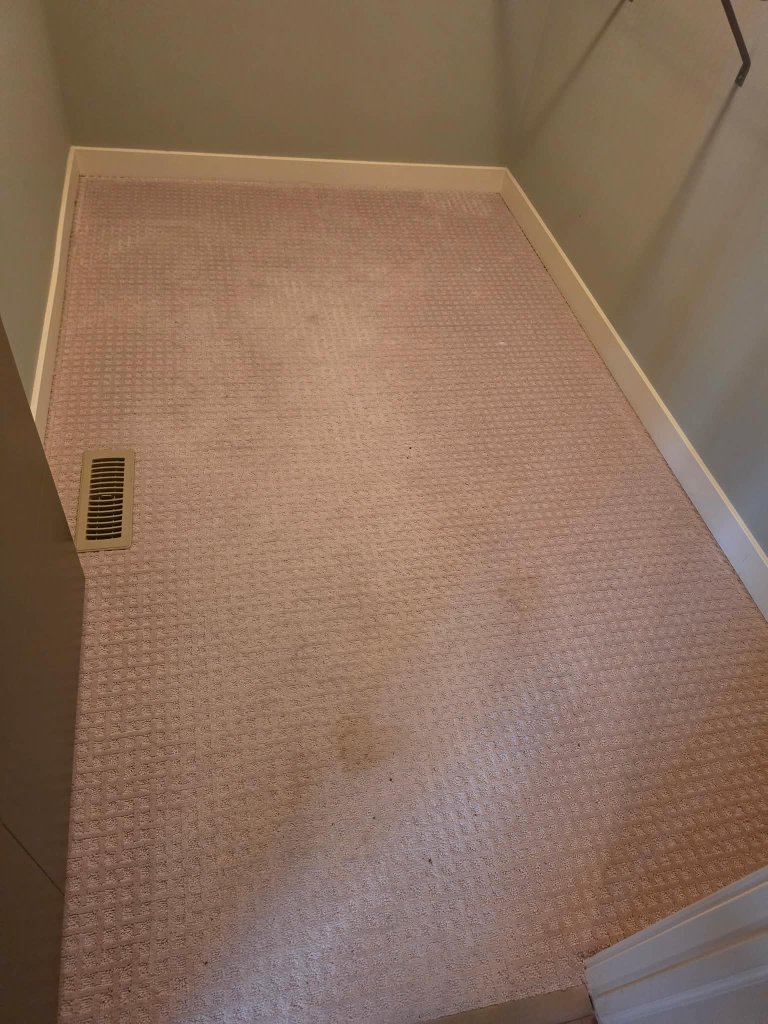Carpet closet before professional home cleaning Lethbridge AB