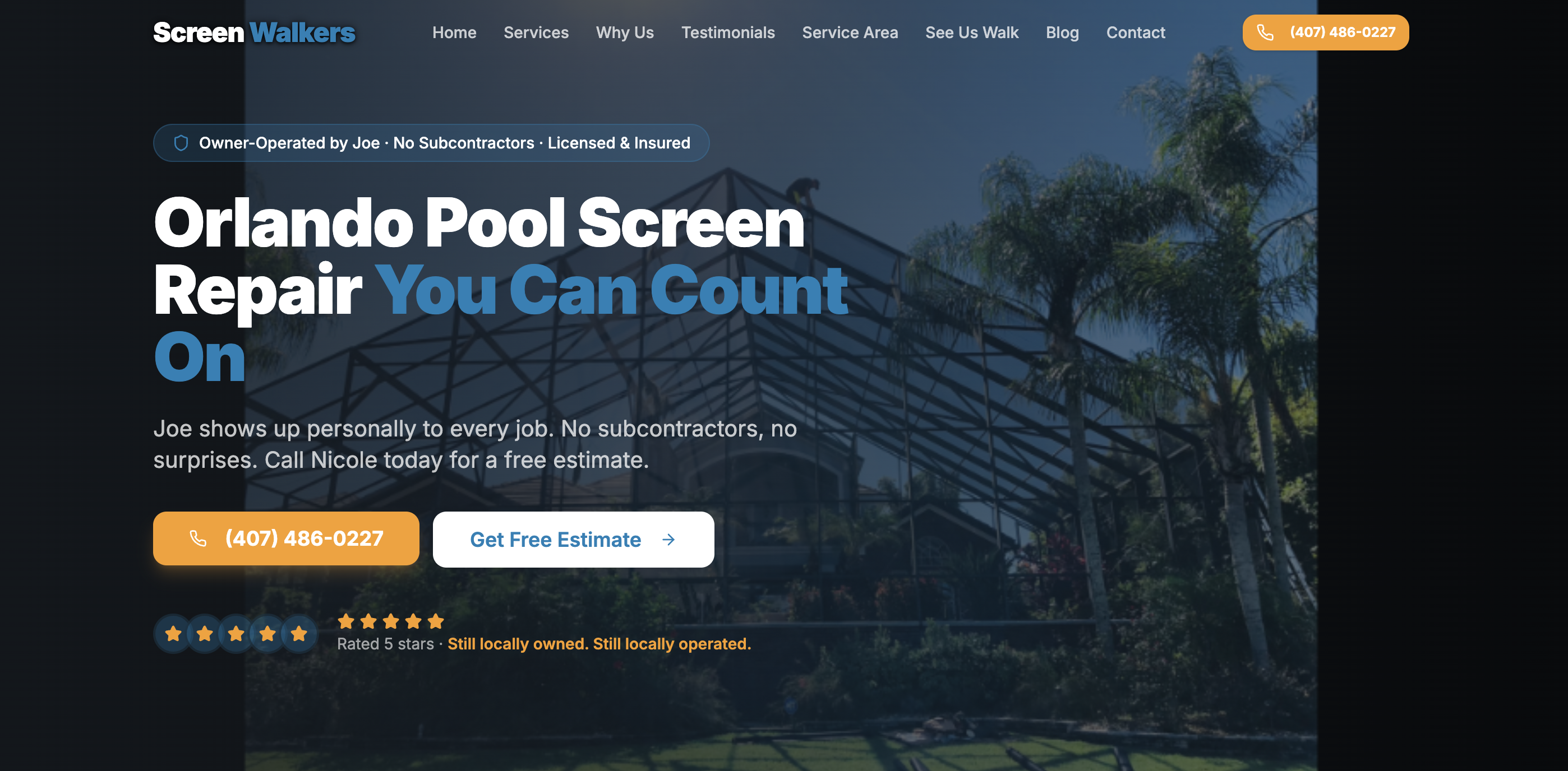 Screen Repair Website template preview