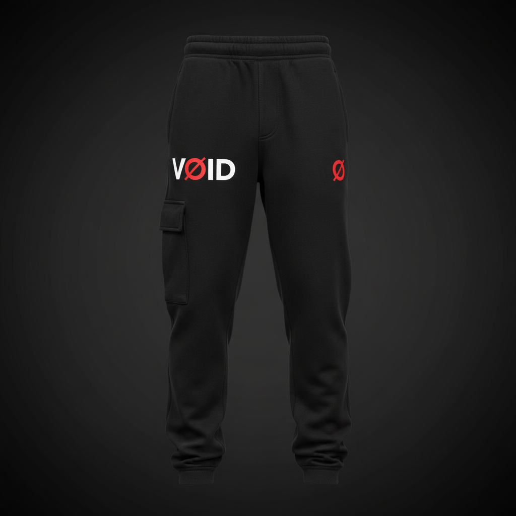 VØID Jogger Pants — Black / Red Ø