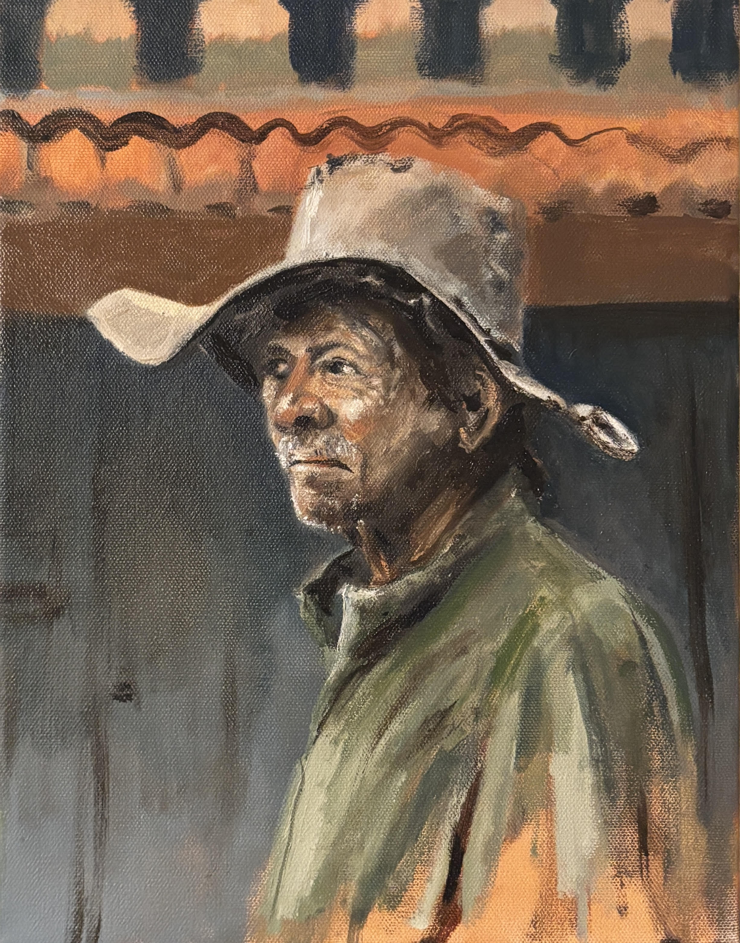 Portrait of a Man — Easel View, Maracaibo Series, 2026