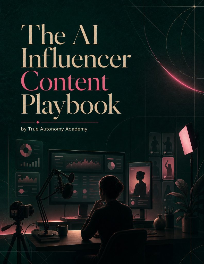 The AI Influencer Content Playbook, 20-page field guide cover