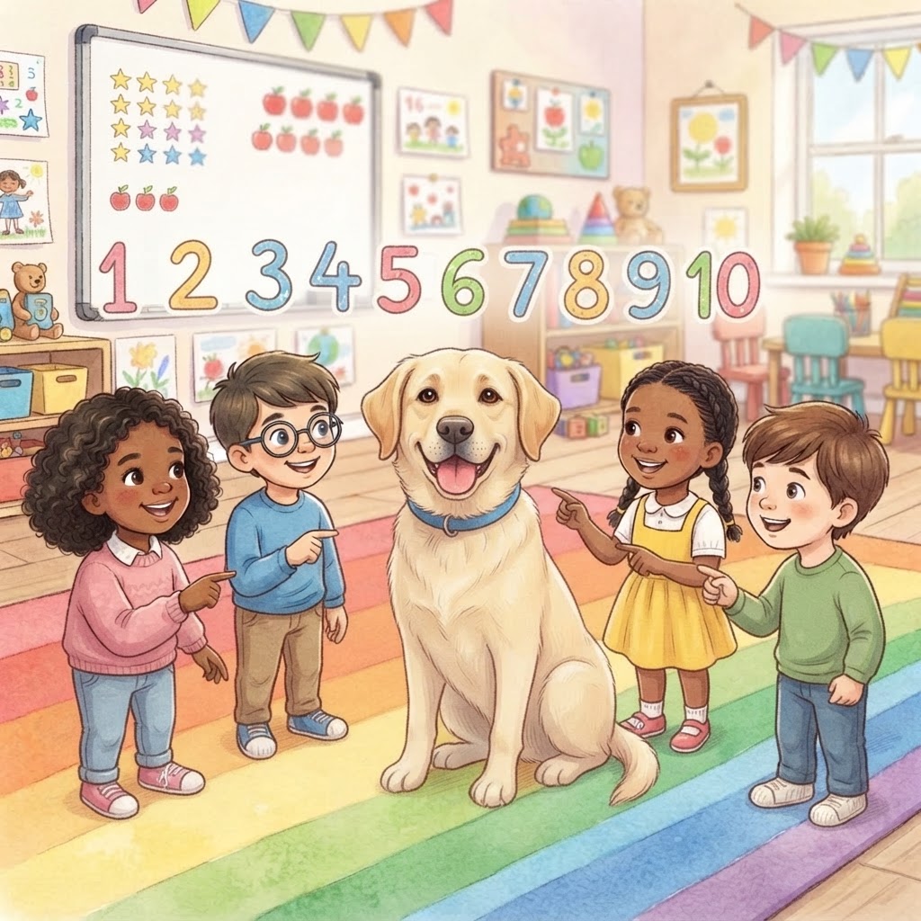 Ruby Counts to Ten at School