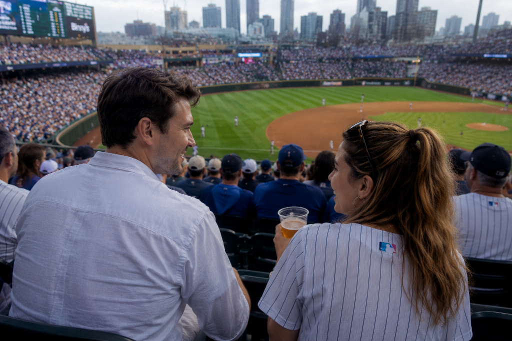 Entertainment Experiences — couple enjoying a Cubs game at Wrigley Field