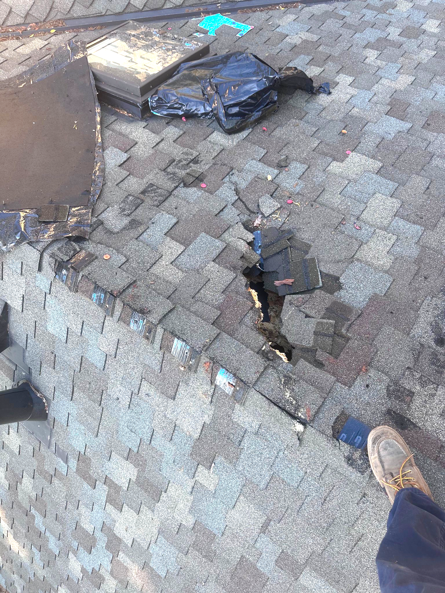Damaged roof deck assessment