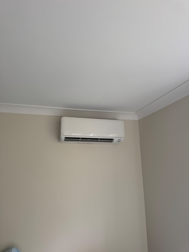 Mitsubishi Heavy Industries Ciara split system indoor unit mounted on a beige wall in Leura, NSW